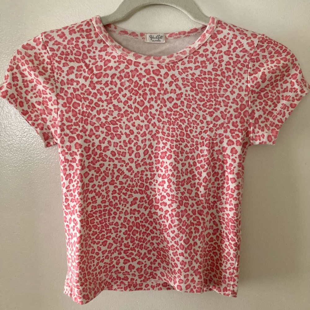 John Galt pink Cheetah print top